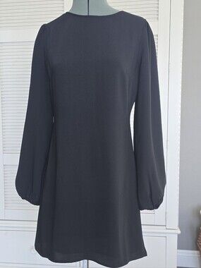 Wilfred Black Long-Sleeve Mini Dress